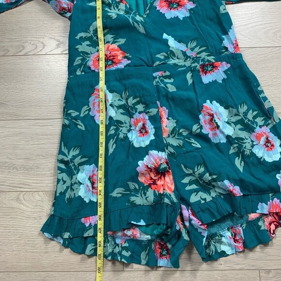 Minkpink Ruffled Floral Green Romper - Picture 10 of 10